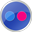 Blue Flickr Color Icon 32x32 png